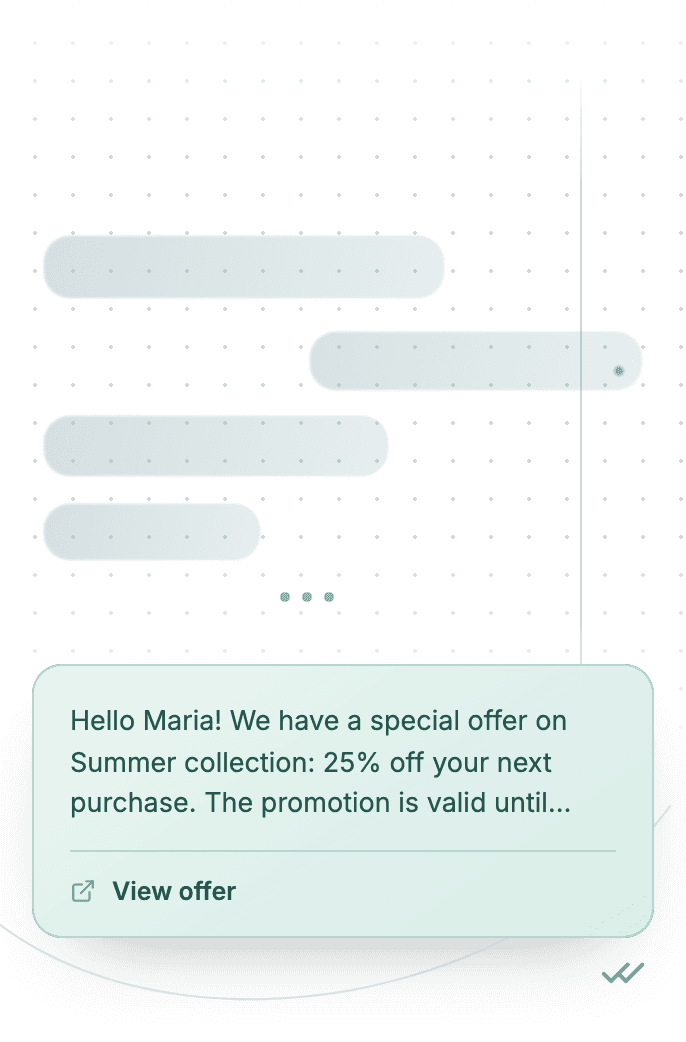 WhatsApp Business API for promotional offer broadcast
