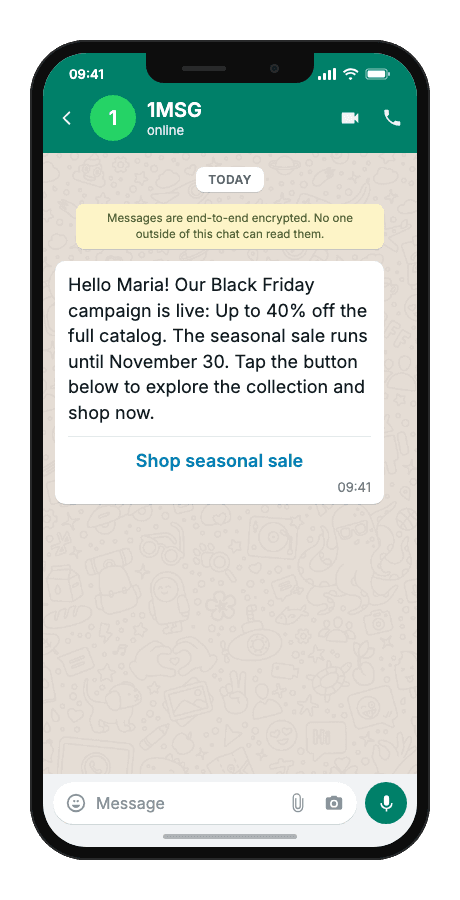 WhatsApp Business API for seasonal campaign broadcast