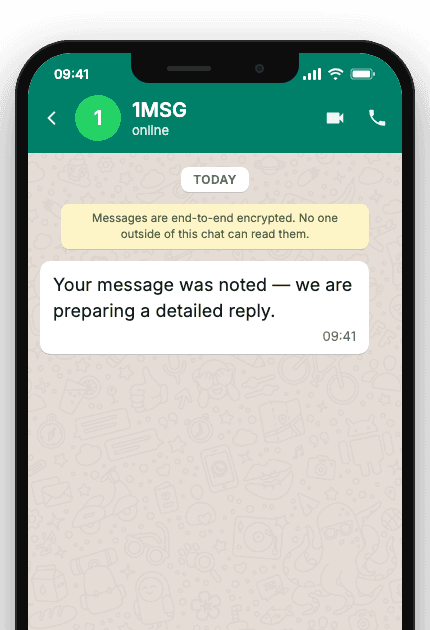 WhatsApp Business API for support acknowledgement — reaction and read receipt