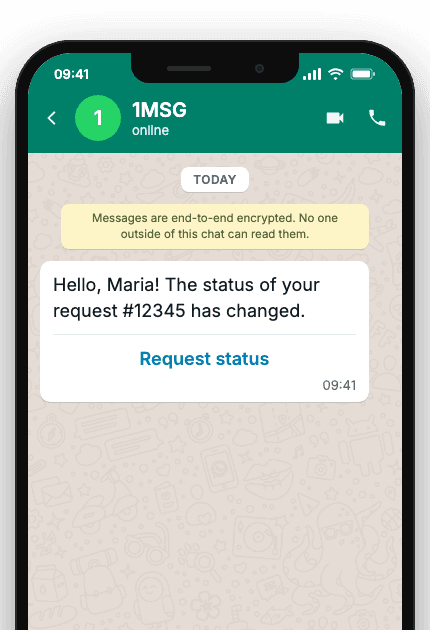 WhatsApp Business API for ticket status notification