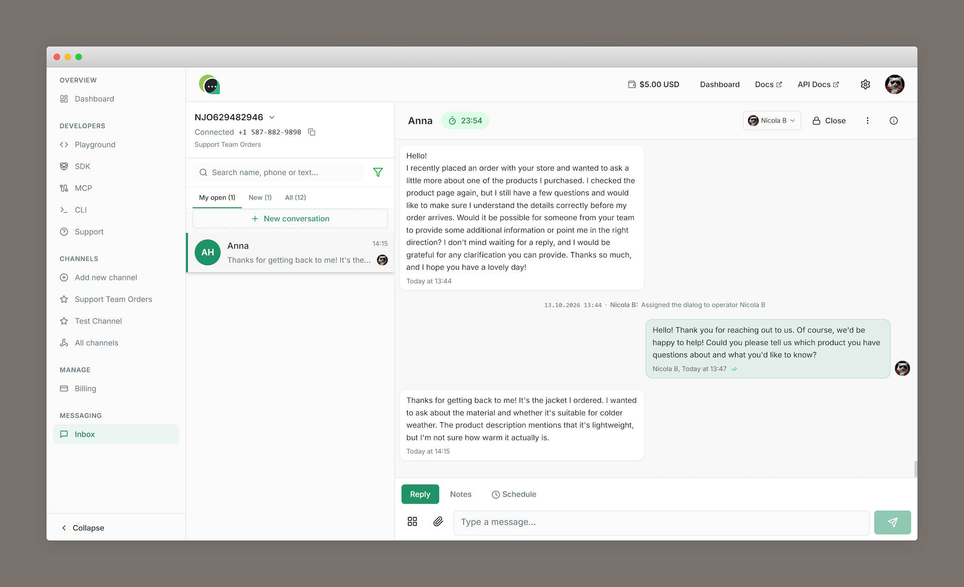 Get 1MSG Shared Inbox for WhatsApp without extra fee