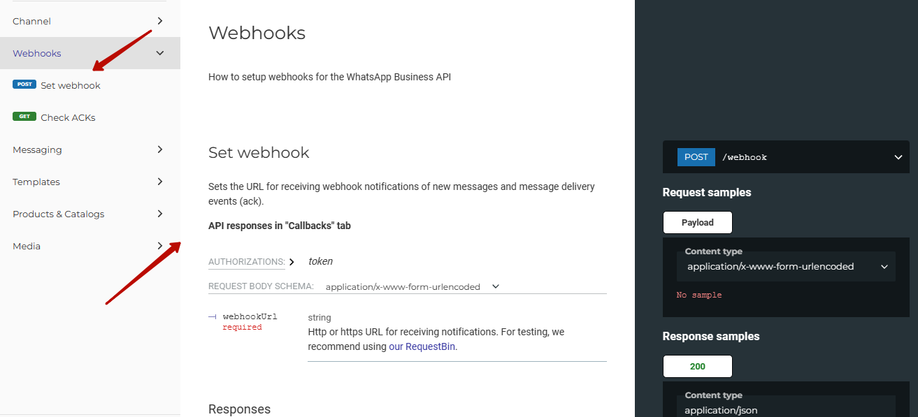Webhook WhatsApp documentation