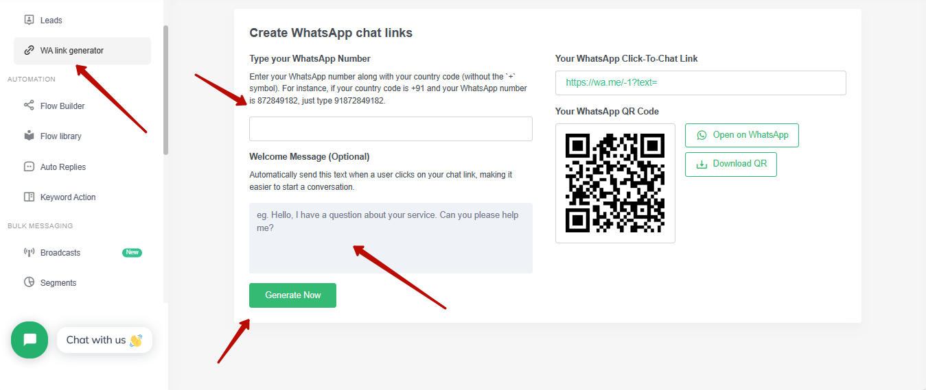 How to generate a WhatsApp link in 2024?